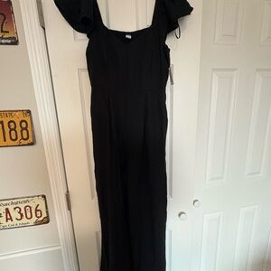 Old Navy Elegant Black Ruffled Jumpsuit